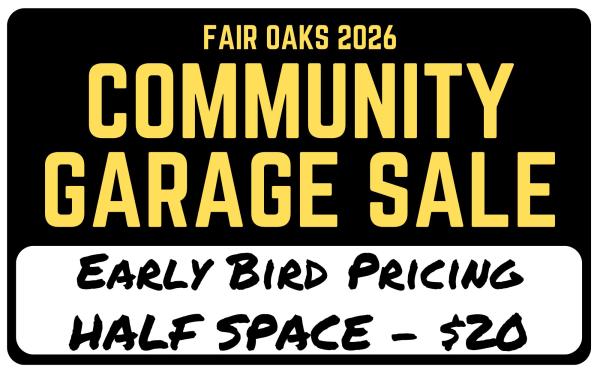 Garage Sale Half Space - Early Bird Pricing