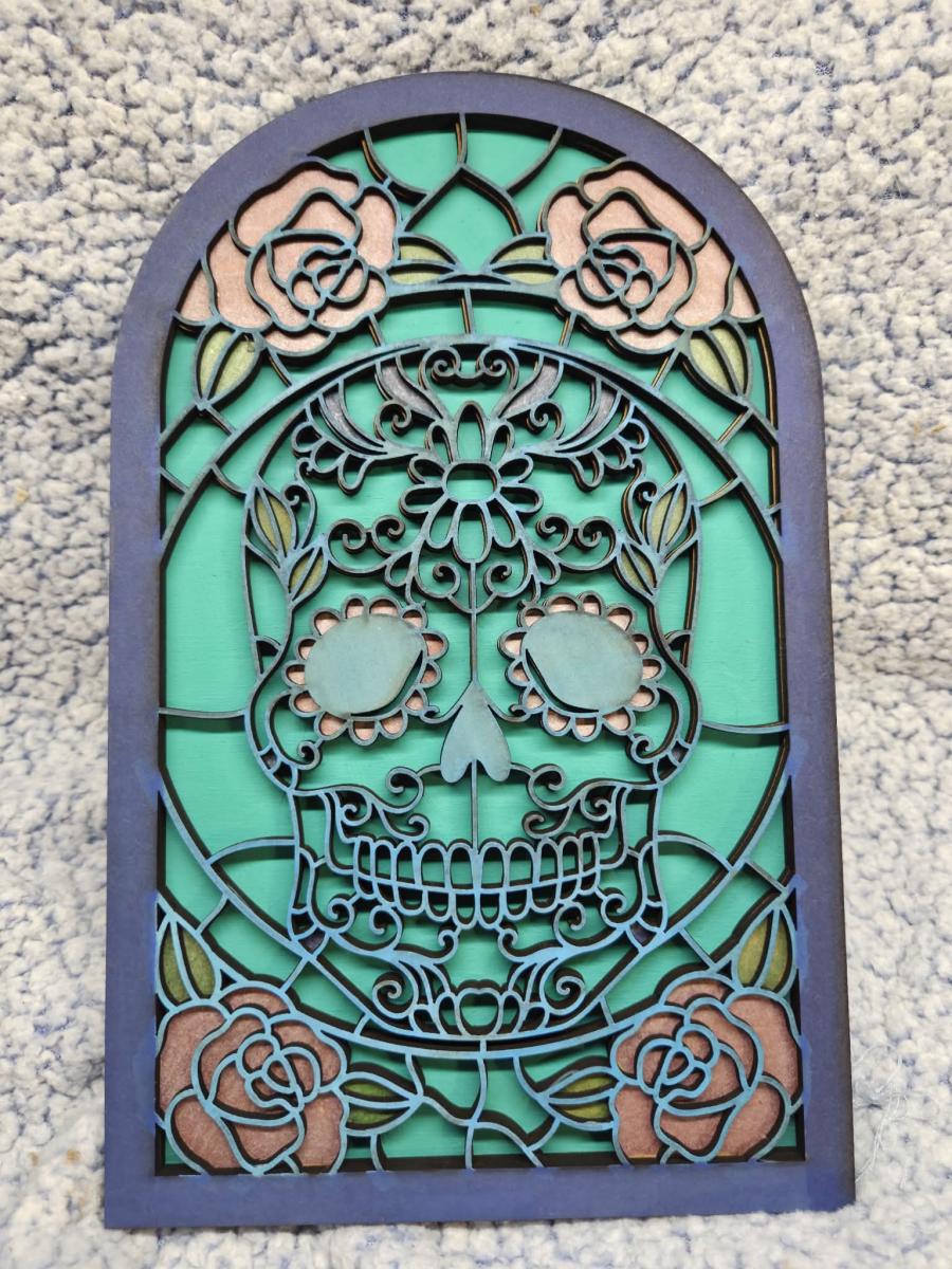 Stained Glass Sugar Skull cover picture