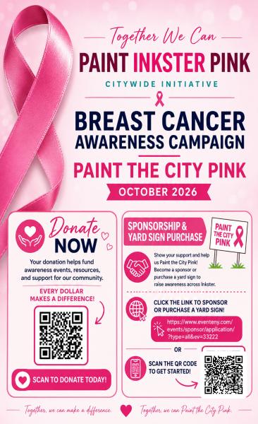 PAINT THE CITY PINK SPONSORSHIP/YARD SIGNS