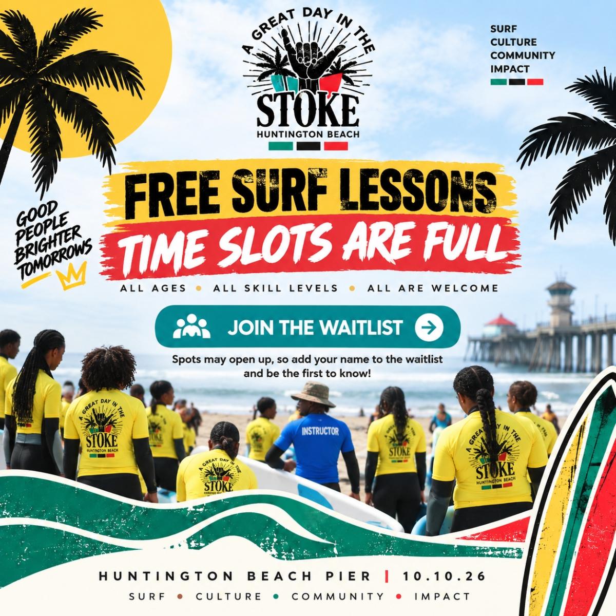 FREE Surf Lessons - WAITLIST cover picture