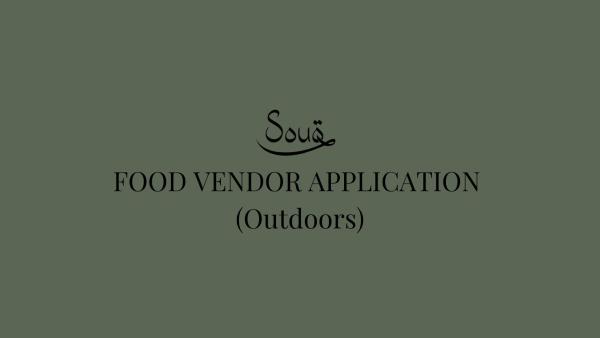 Food Vendor (Outdoors)