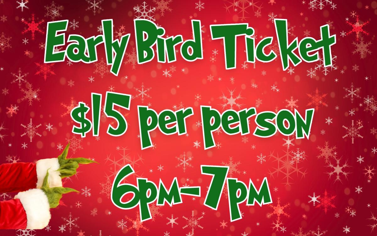 Early Bird Ticket (6pm-7pm) - $15 Per Person cover picture
