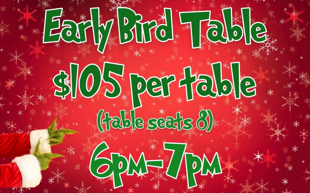 Early Bird Table (6pm-7pm) - $105 cover picture