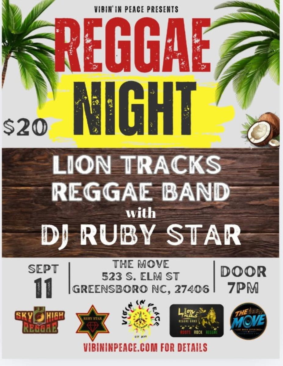 Reggae Night with Lion Tracks and DJ Ruby Star
