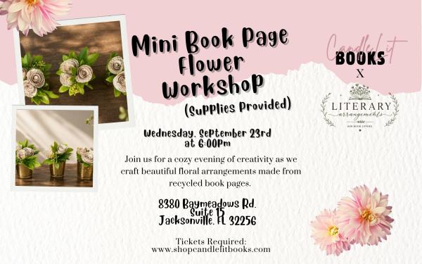 Mini Book Page Flower Workshop