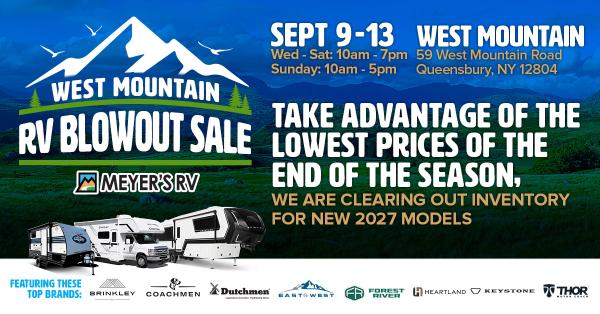 West Mountain RV Blowout Sale - Meyer's RV