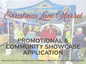 Christmas Lane Market 2026 Promotional & Community Showcase Application