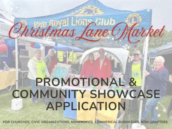 Christmas Lane Market 2026 Promotional & Community Showcase Application