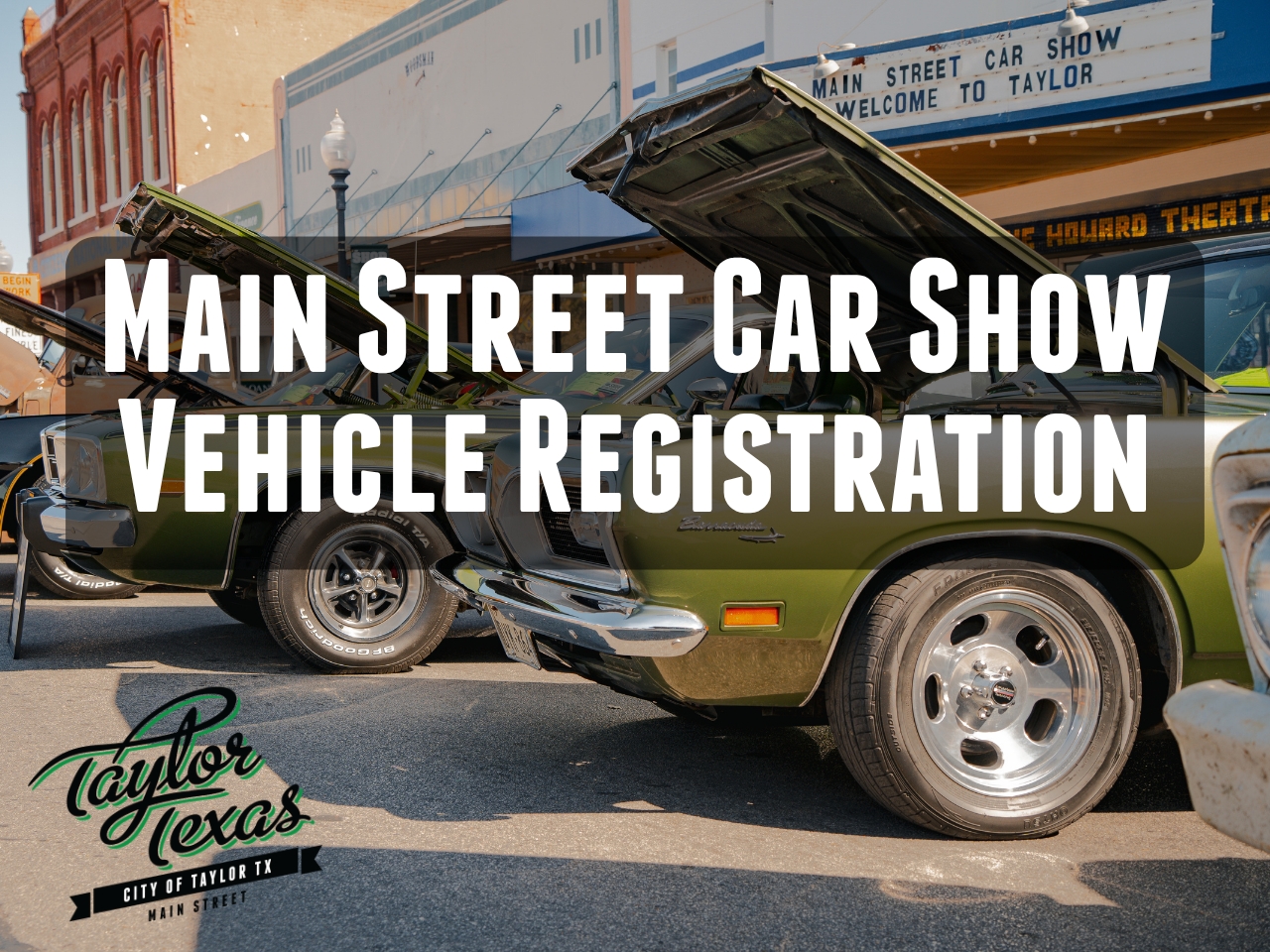 Main Street Car Show - Vehicle Registration cover picture