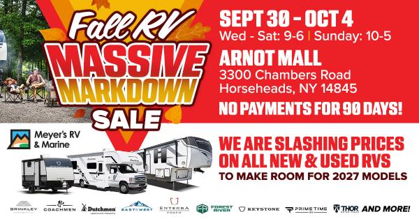 Fall RV Massive Markdown Sale - Meyer's RV & Marine
