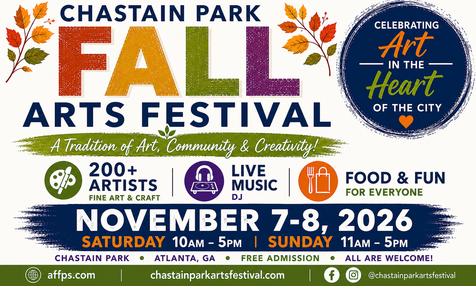 Chastain Park Fall Arts Festival 2026 (Sun)