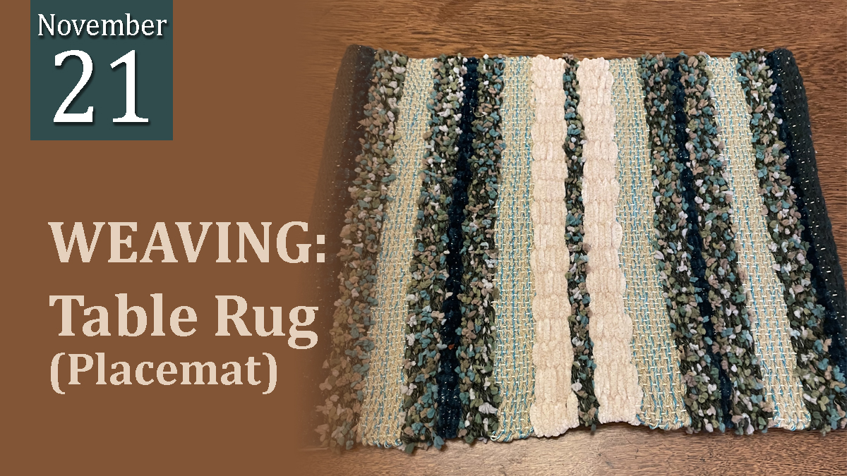 WEAVING: Table Rug (Place mat) cover picture