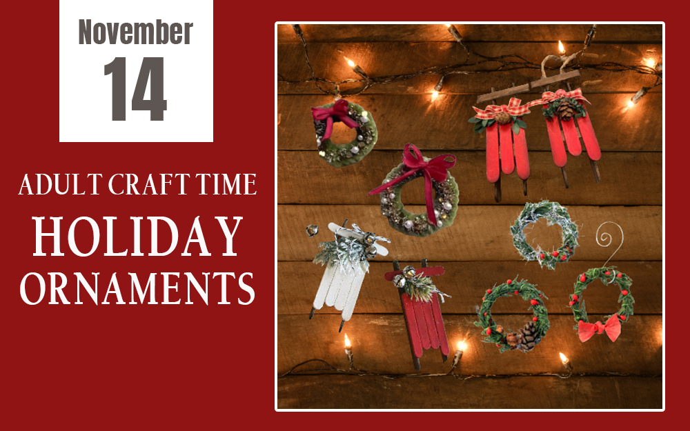 ADULT CRAFT TIME: Holiday Ornaments cover picture