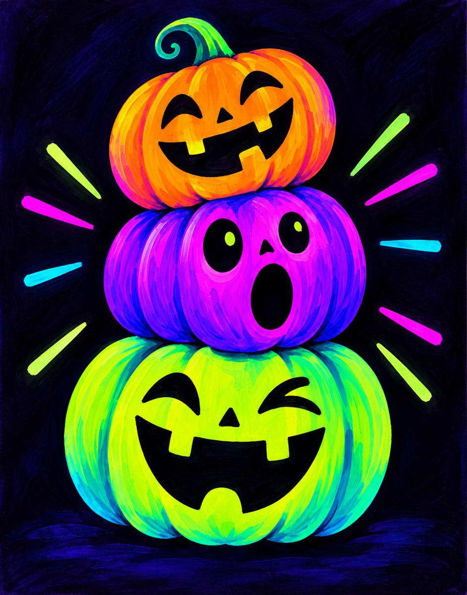 Puff Puff Paint "Stary night Pumpkin Patch"" cover picture