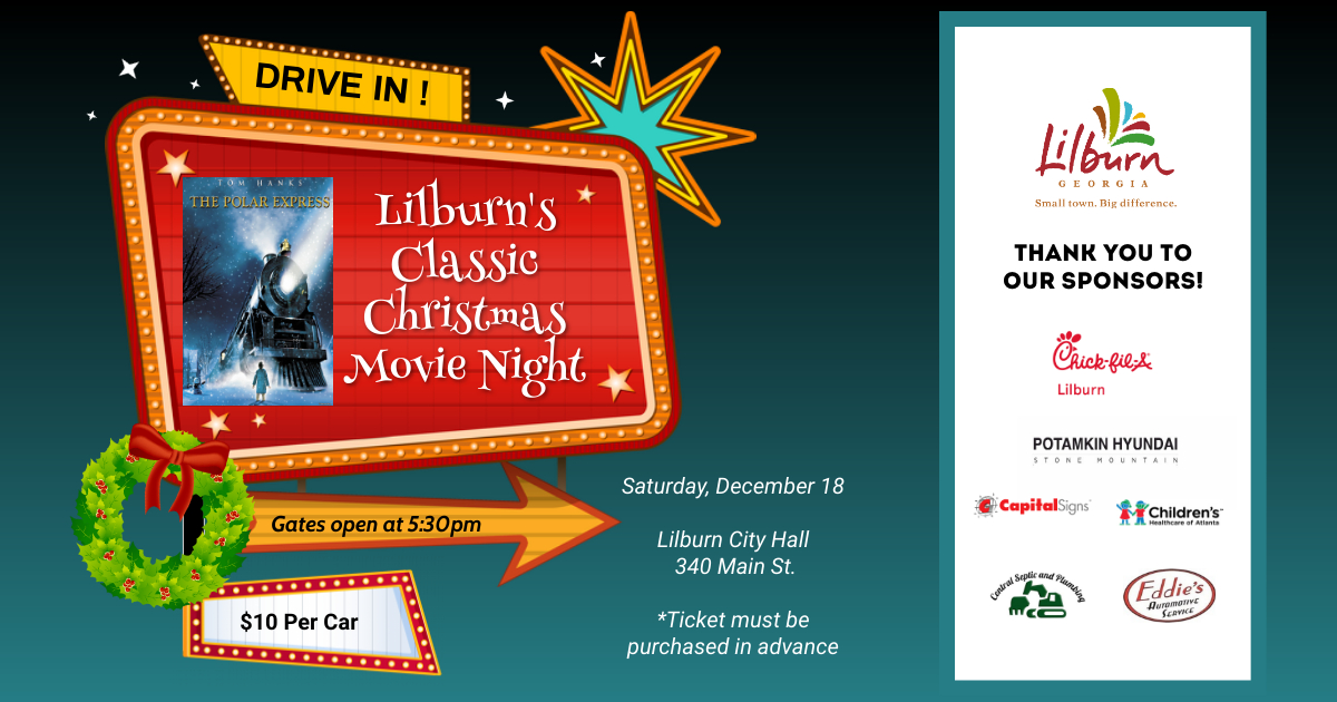 SOLD OUT Lilburn's Classic Christmas Drive-In Movie cover image