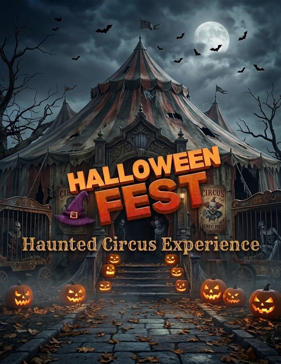 HAUNTED CIRCUS EXPERIENCE ADMISSION- HALLOWIN FEST- LAKE HAVASU. cover picture
