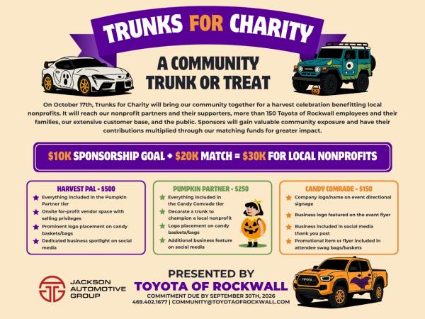Trunks for Charity Sponsor