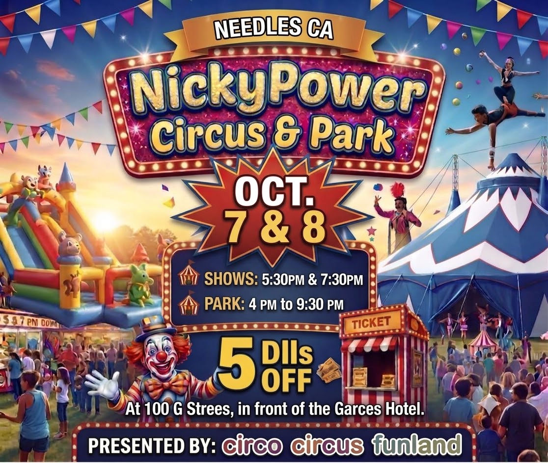 OCT. 7 & 8. INFLATABLE PARK.NEEDLES , CA. NickyPower PARK. cover picture