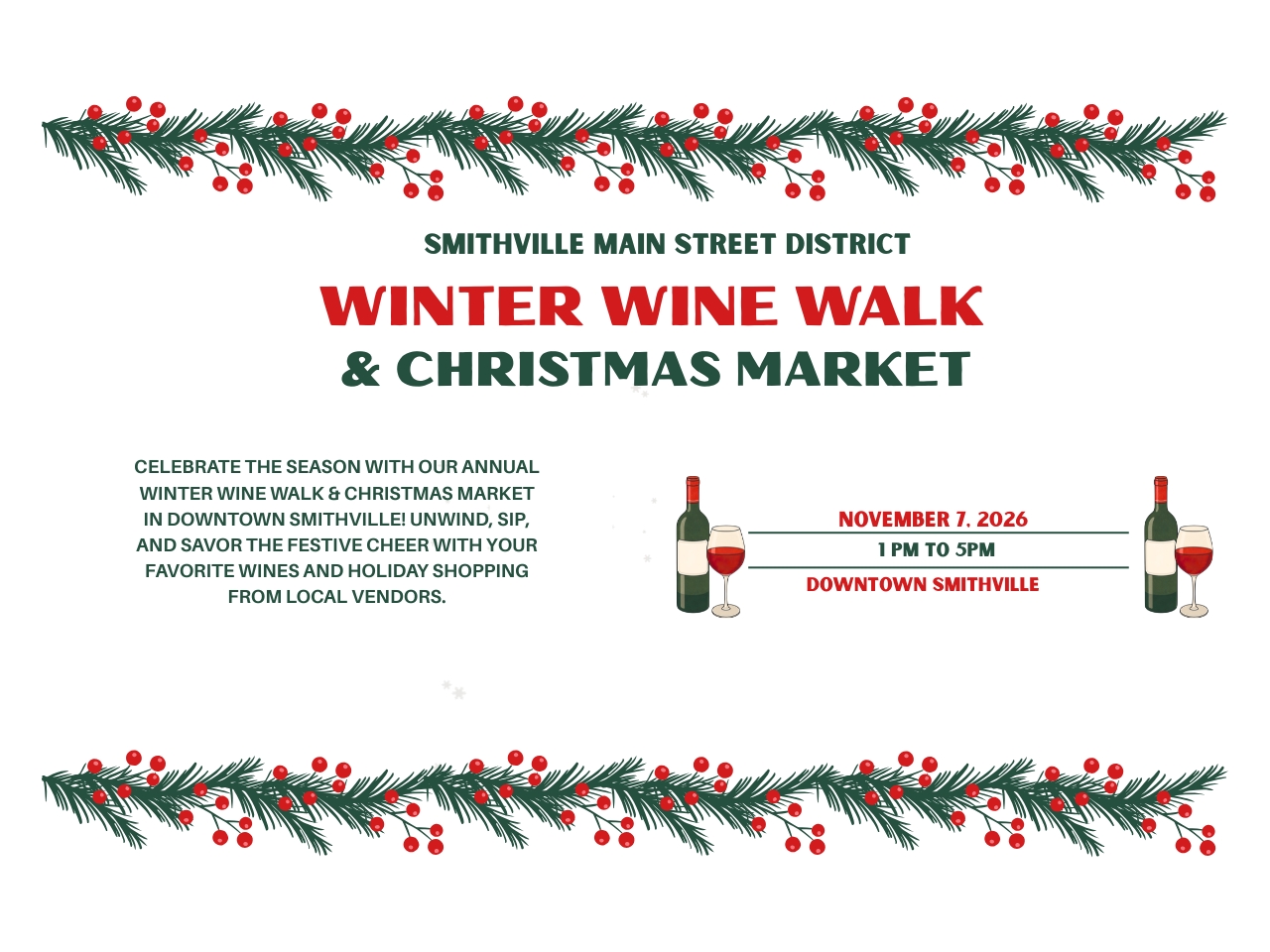 Admission to the Downtown Smithville Winter Wine Walk & Christmas Market 2026 cover picture