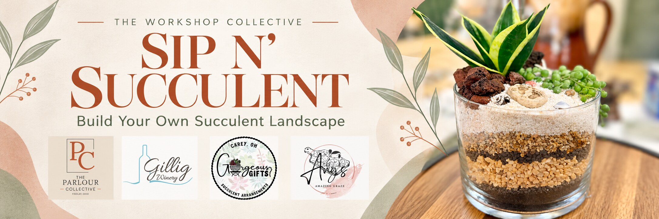 Sip N' Succulent Workshop Admission cover picture