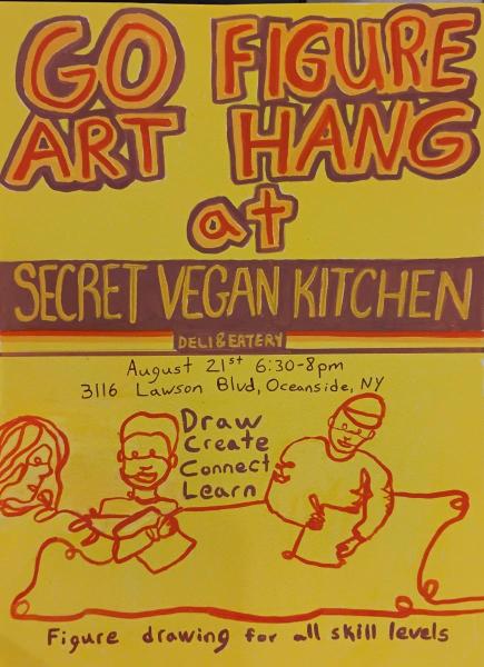 September Go Figure Art Hang at Secret Vegan Kitchen