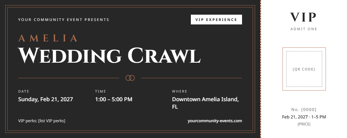 Amelia Vendor Wedding Crawl - VIP Admission cover picture