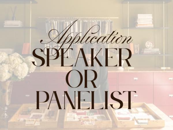 Speaker / Panelist Application