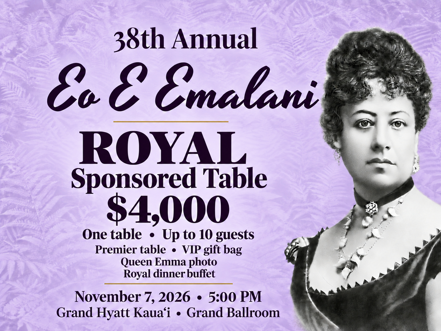 Royal Sponsored Table &ndash; Up to 10 Guests cover picture