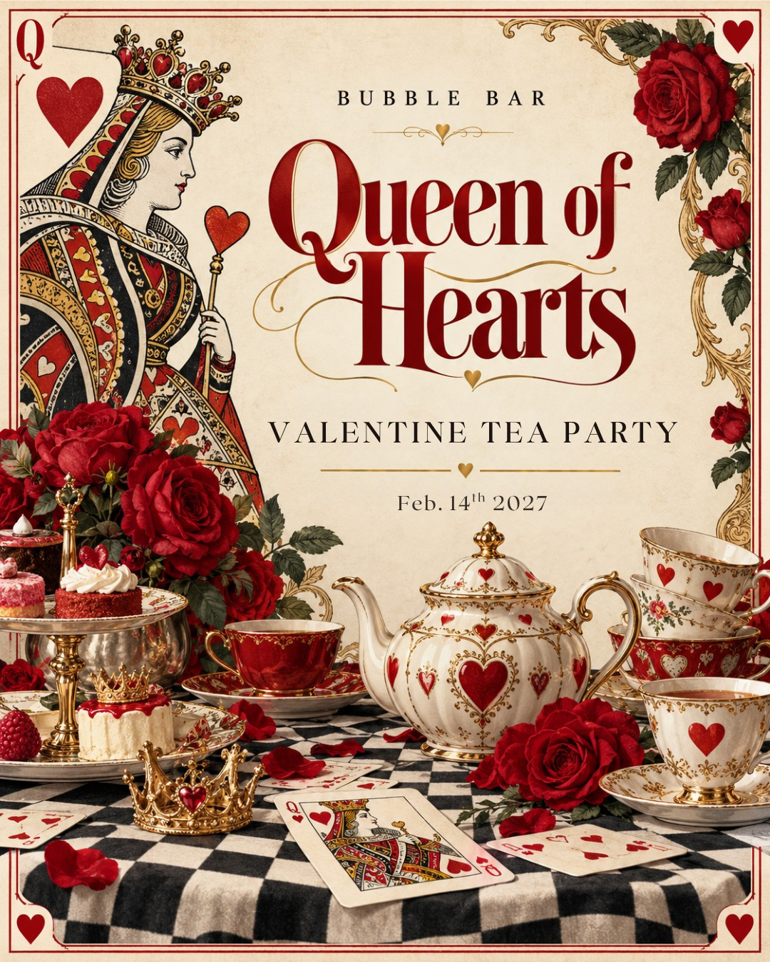 Queen of Hearts Tea Party: Mad Hatter Themed
