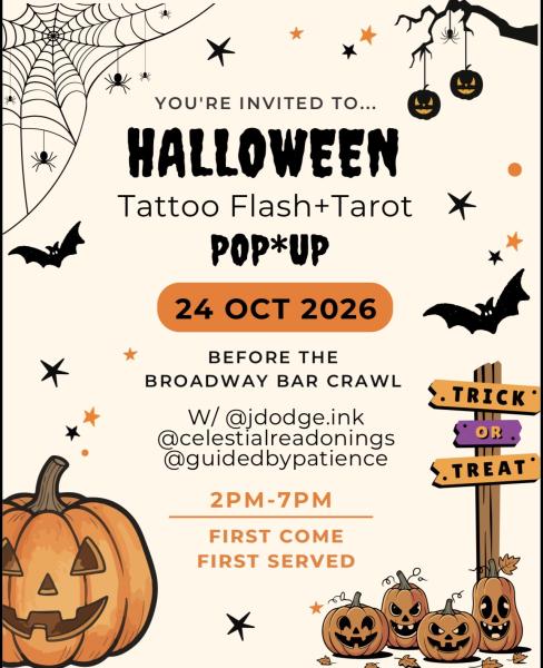 Flash Halloween Tattoo + Tarot @ Electric Dream Boutique