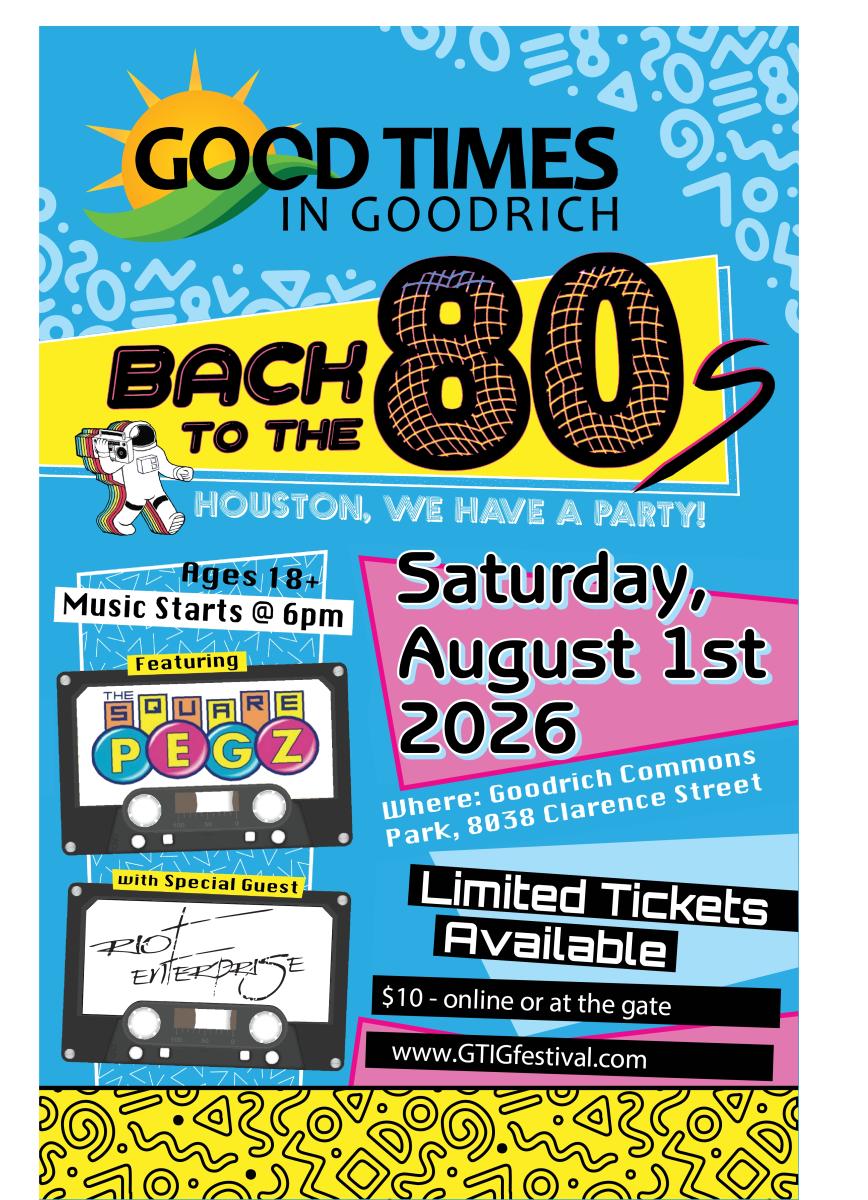 2026 Back to the 80's By Good Times in Goodrich