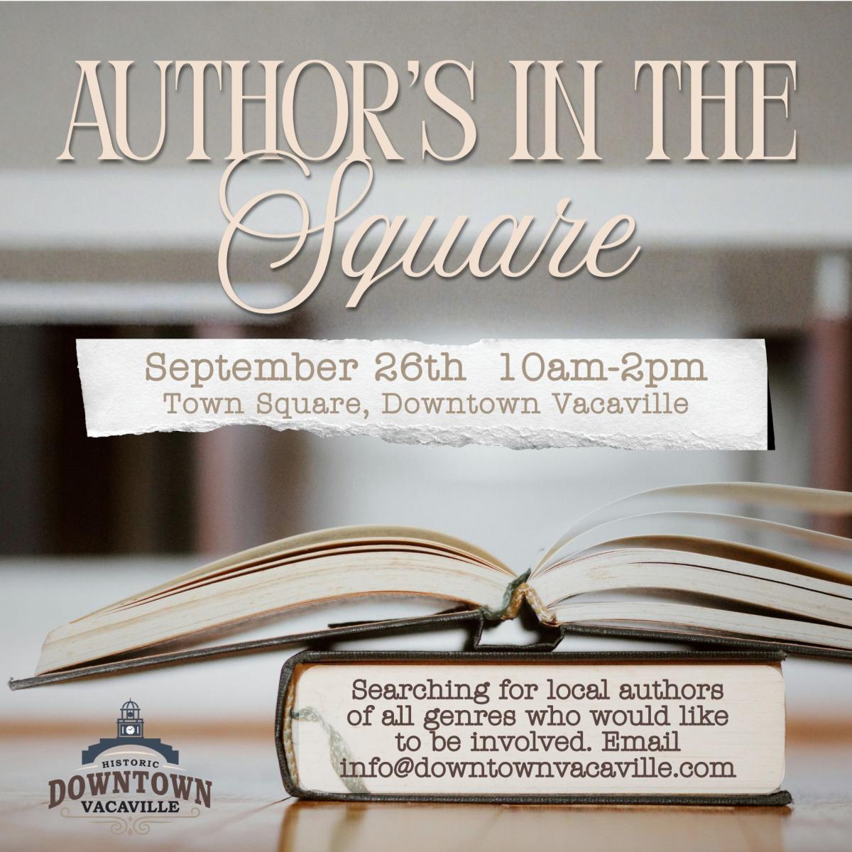 9/26  Author's Event **Date Change**
