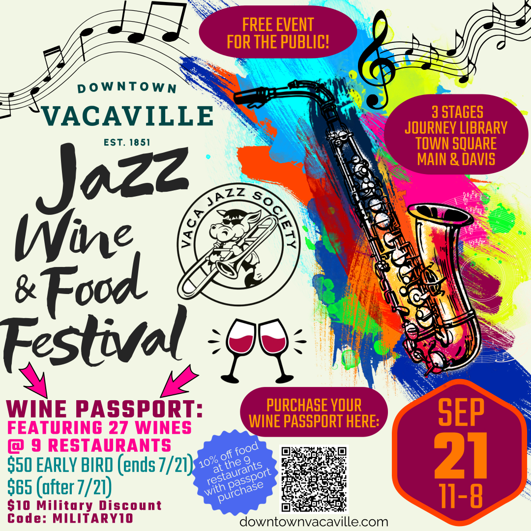 Downtown Vacaville Jazz Wine & Food Festival Wine Passport