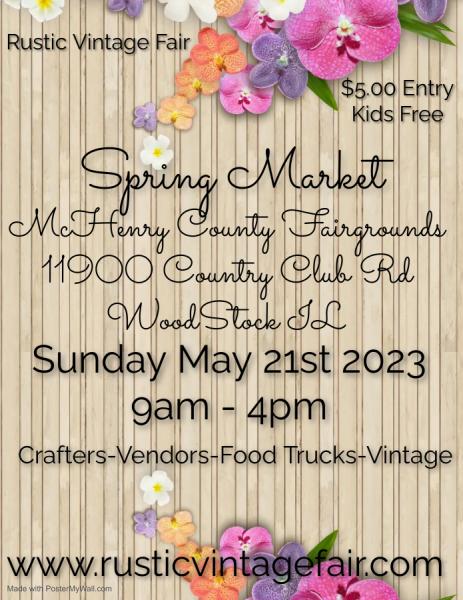 Rustic Vintage Fair Spring Market McHenry Co Fairgrounds