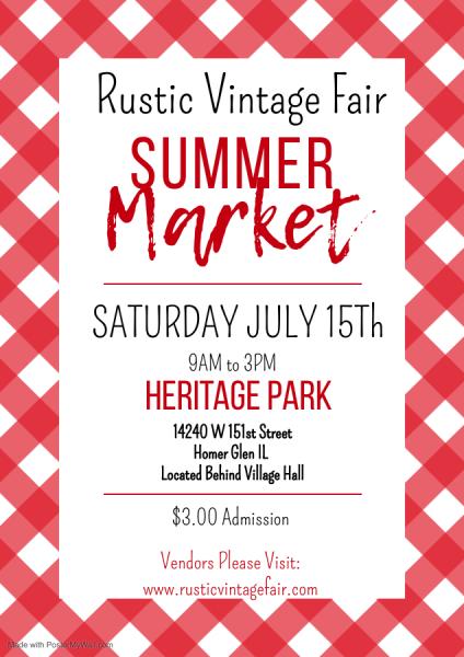 Rustic Vintage Fair Homer Glen Summer Market