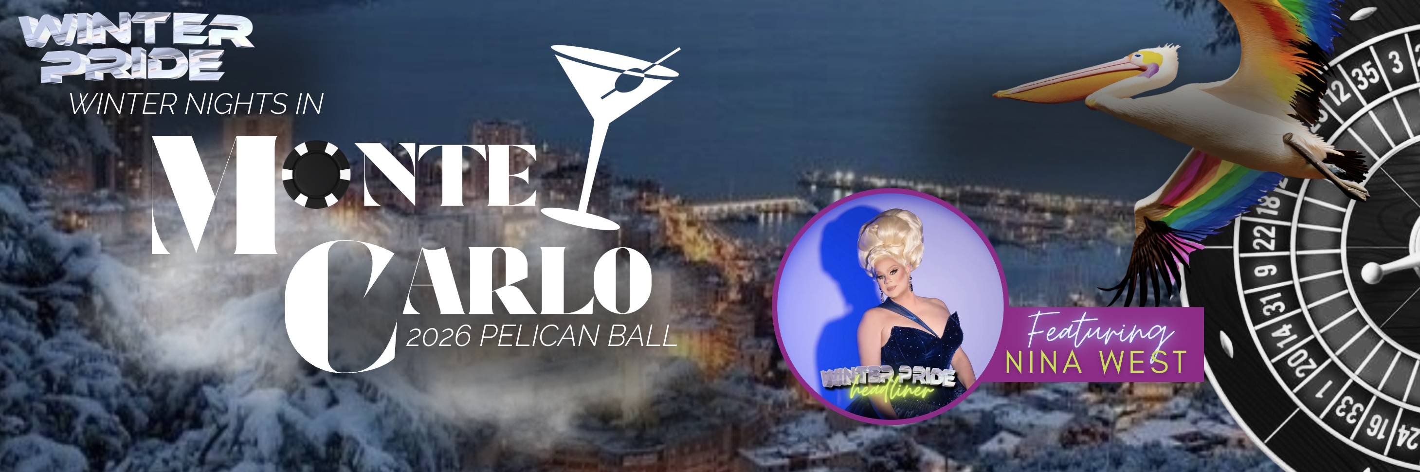 Winter Pride Pelican Ball -Winter Nights in Monte Carlo , Presented By Pearlman Trial Group