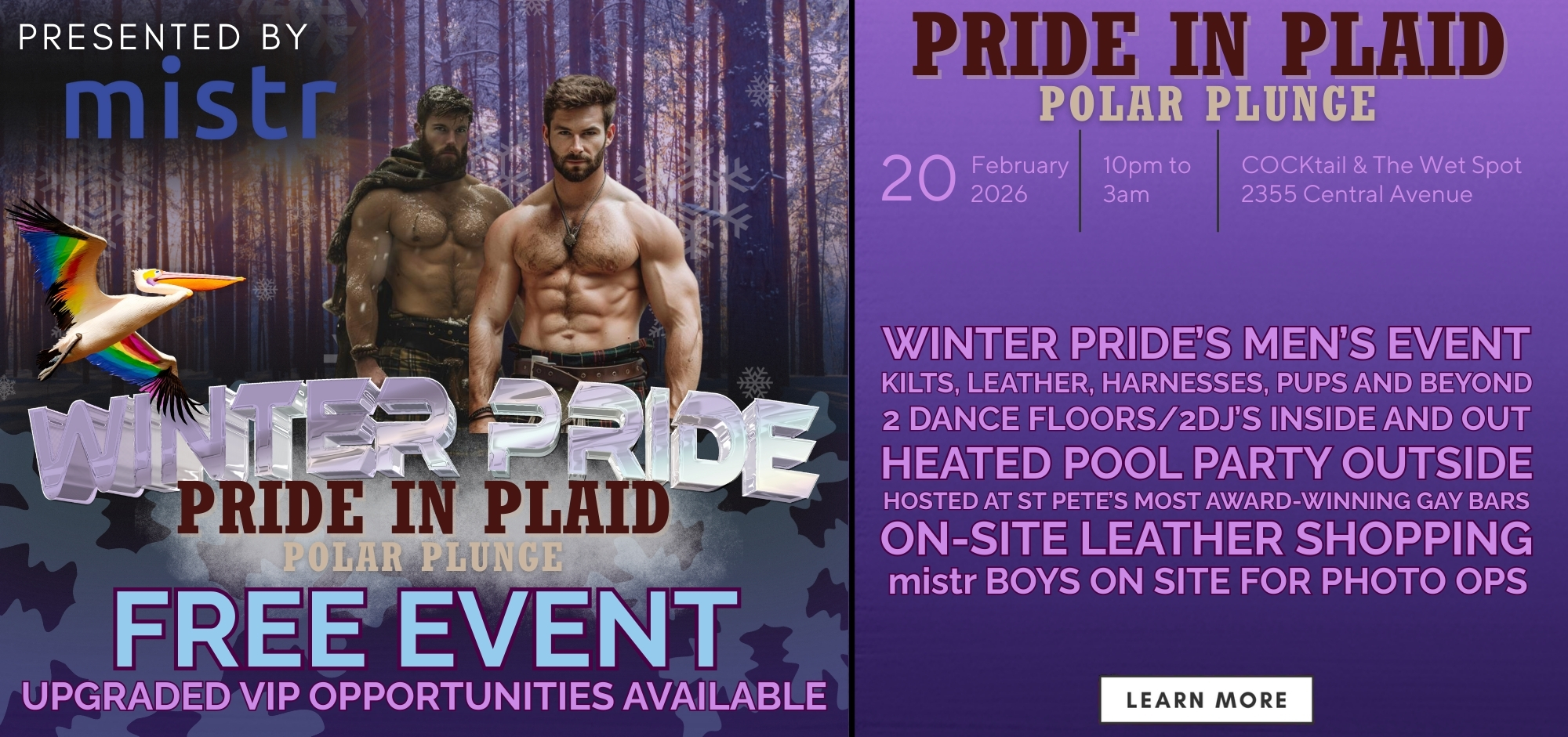 Winter Pride, Pride in Plaid & Polar Plunge, Presented by Mistr
