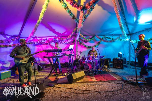 Band, Space Junk, playing at Souland Land Music Festival