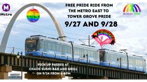 Reserve A  packet for Pride Ride to Tower Grove Pride from the Metro East (Must P/U actual pass at Chaos) cover picture