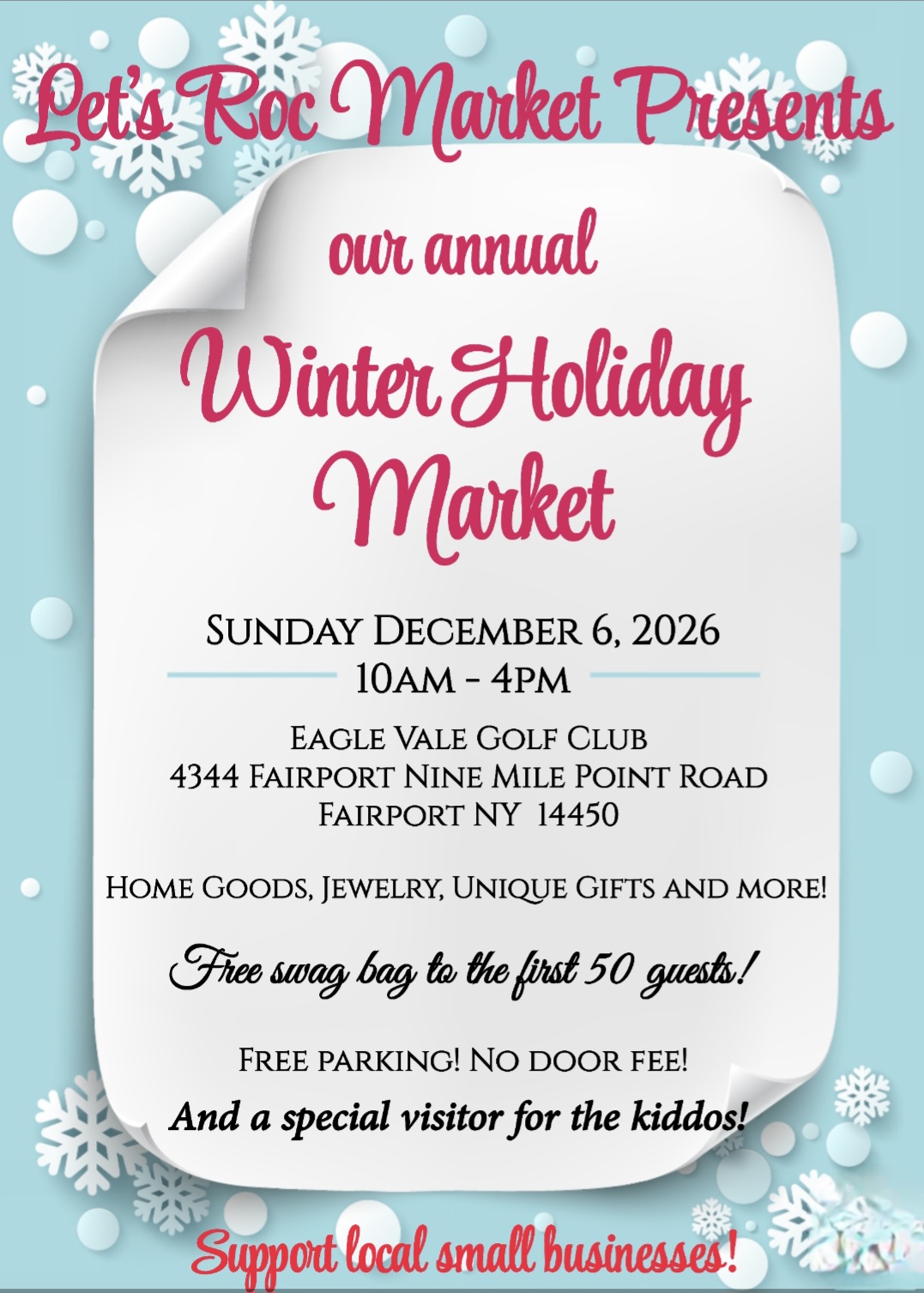 Let's Roc Market Holiday Market 2026