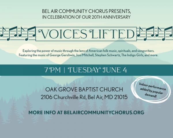The Bel Air Community Chorus Presents: Voices Lifted (INDOOR)
