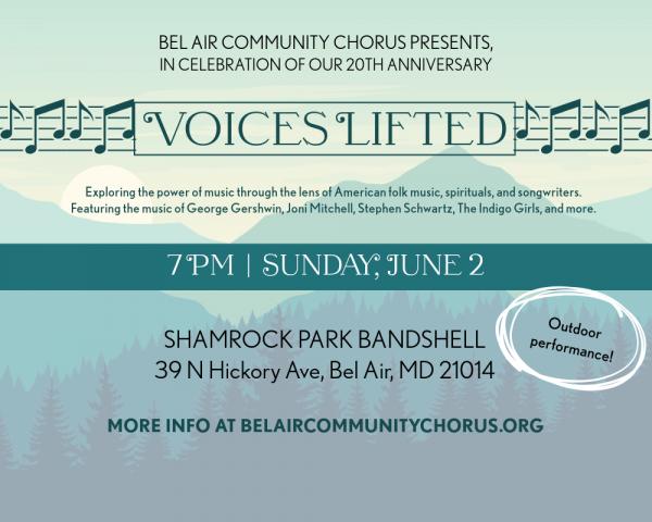 The Bel Air Community Chorus Presents: Voices Lifted (OUTDOOR)