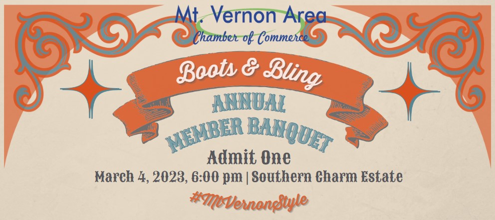 "Boots & Bling" Annual Member Banquet Ticket cover picture