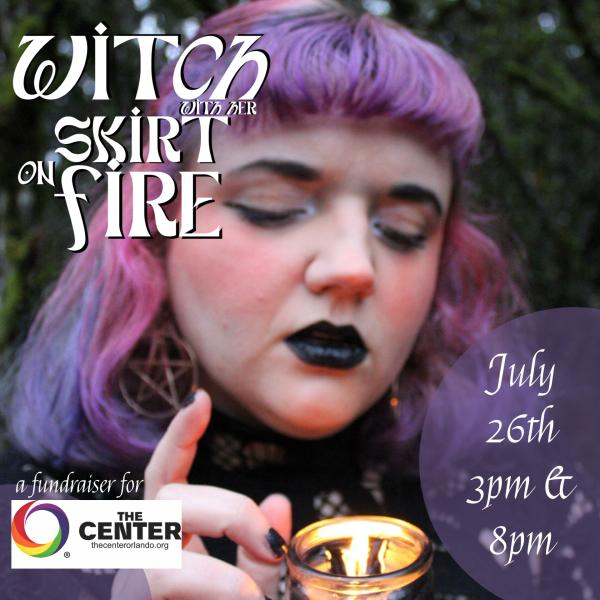 Witch With Her Skirt On Fire