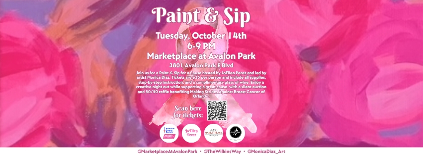 Paint & Sip - Breast Cancer Awareness