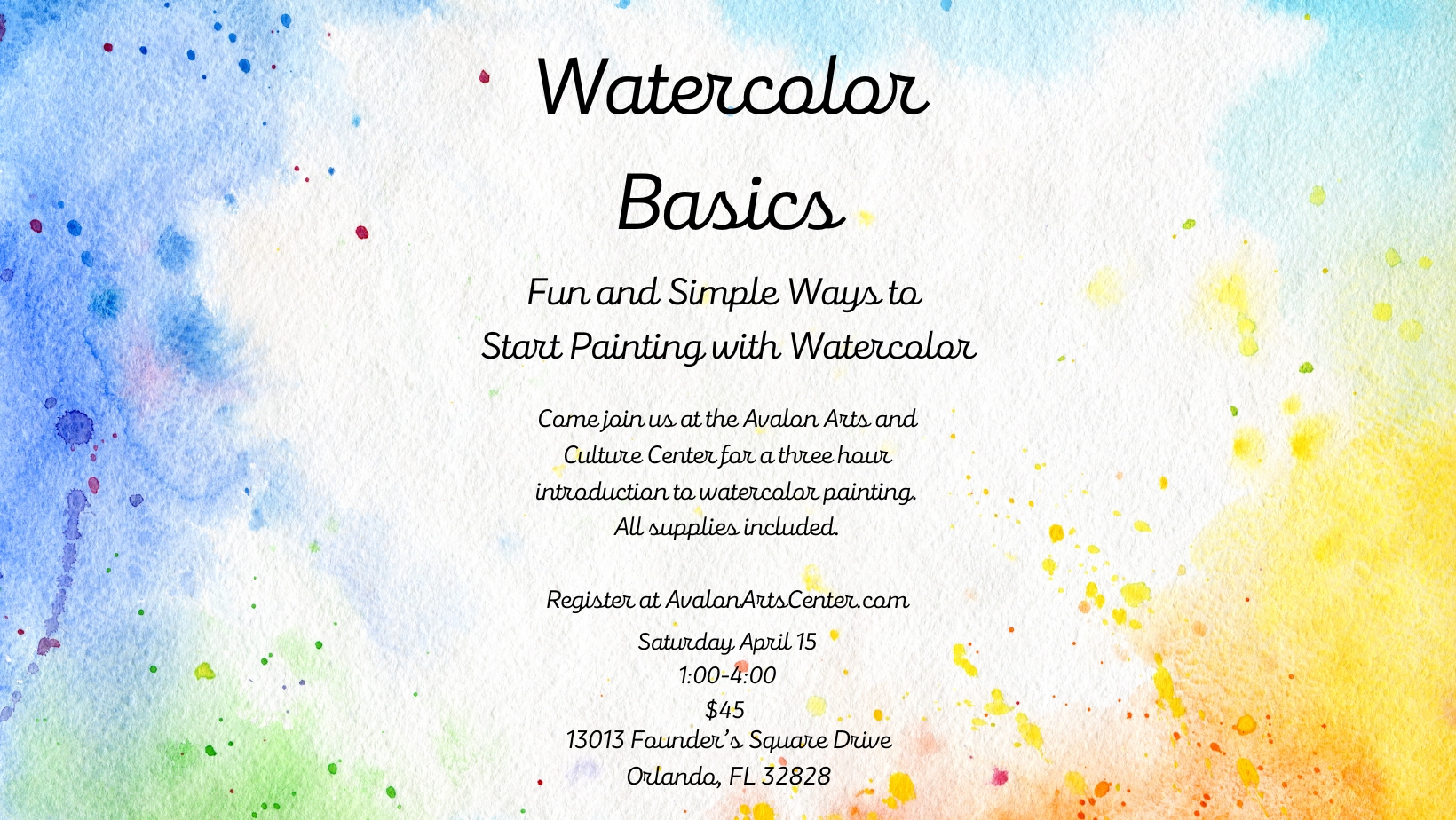 Watercolor Basics Class