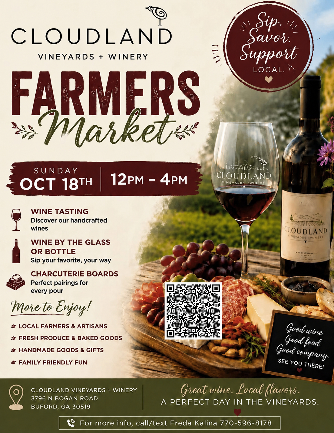 Cloudland Vineyards + Winery Farmers Market