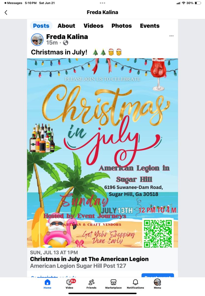 Christmas in July at American Legion