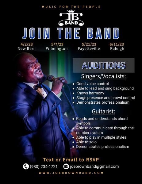 Joe Brown & The Band Auditions