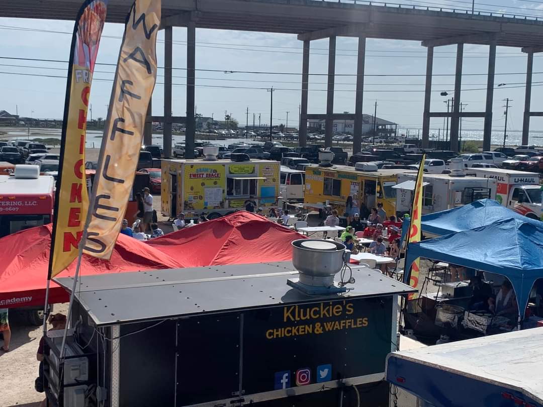 Food trucks under JFK Causeway